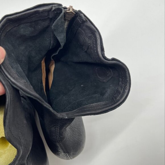 A.S. 98 Peep Toe Leather Wedge Booties Sandals - Picture 6 of 8